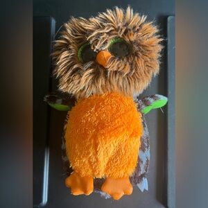 Ty Beanie Babies Midnight The Owl Plush Owl Toy - Orange And Brown